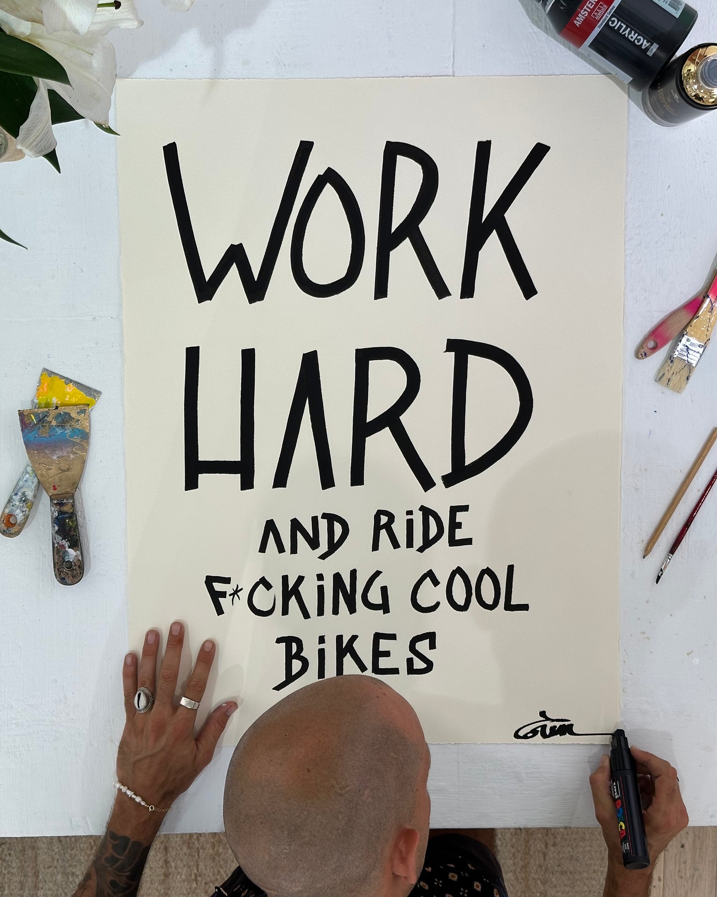 WORK HARD AND RIDE F*CKING COOL BIKES