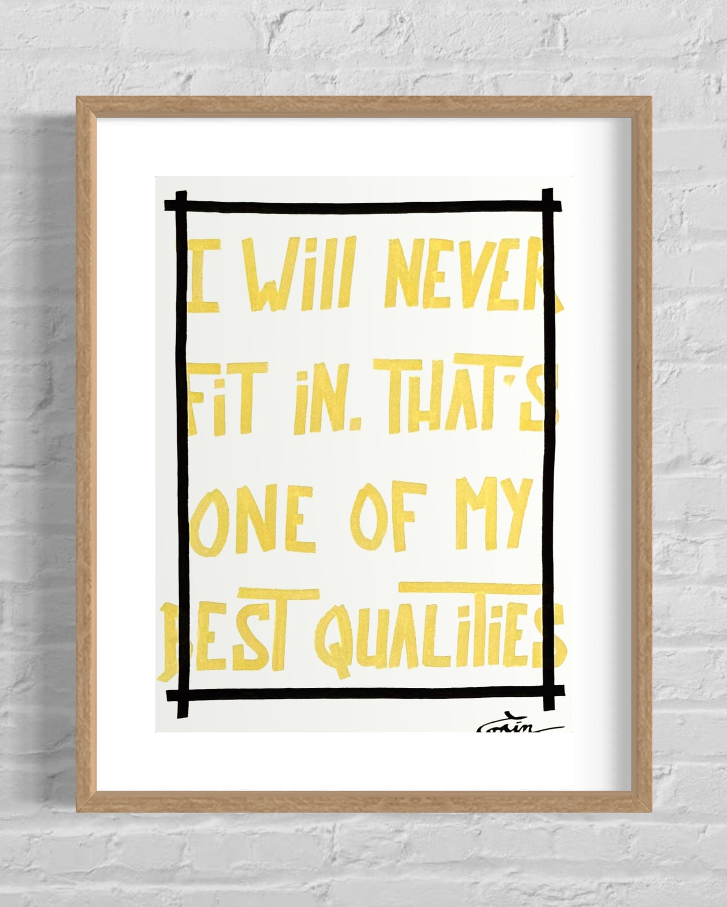 I WILL NEVER FIT IN.