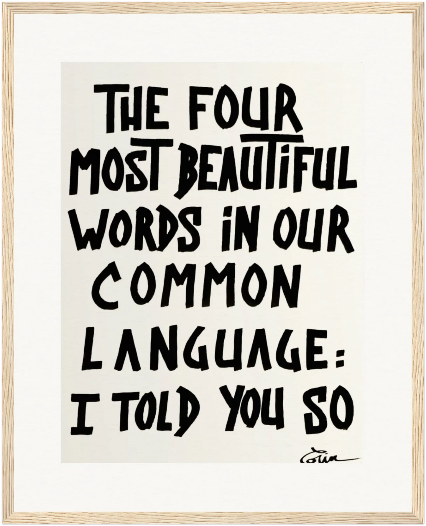 THE FOUR MOST BEAUTIFUL WORDS