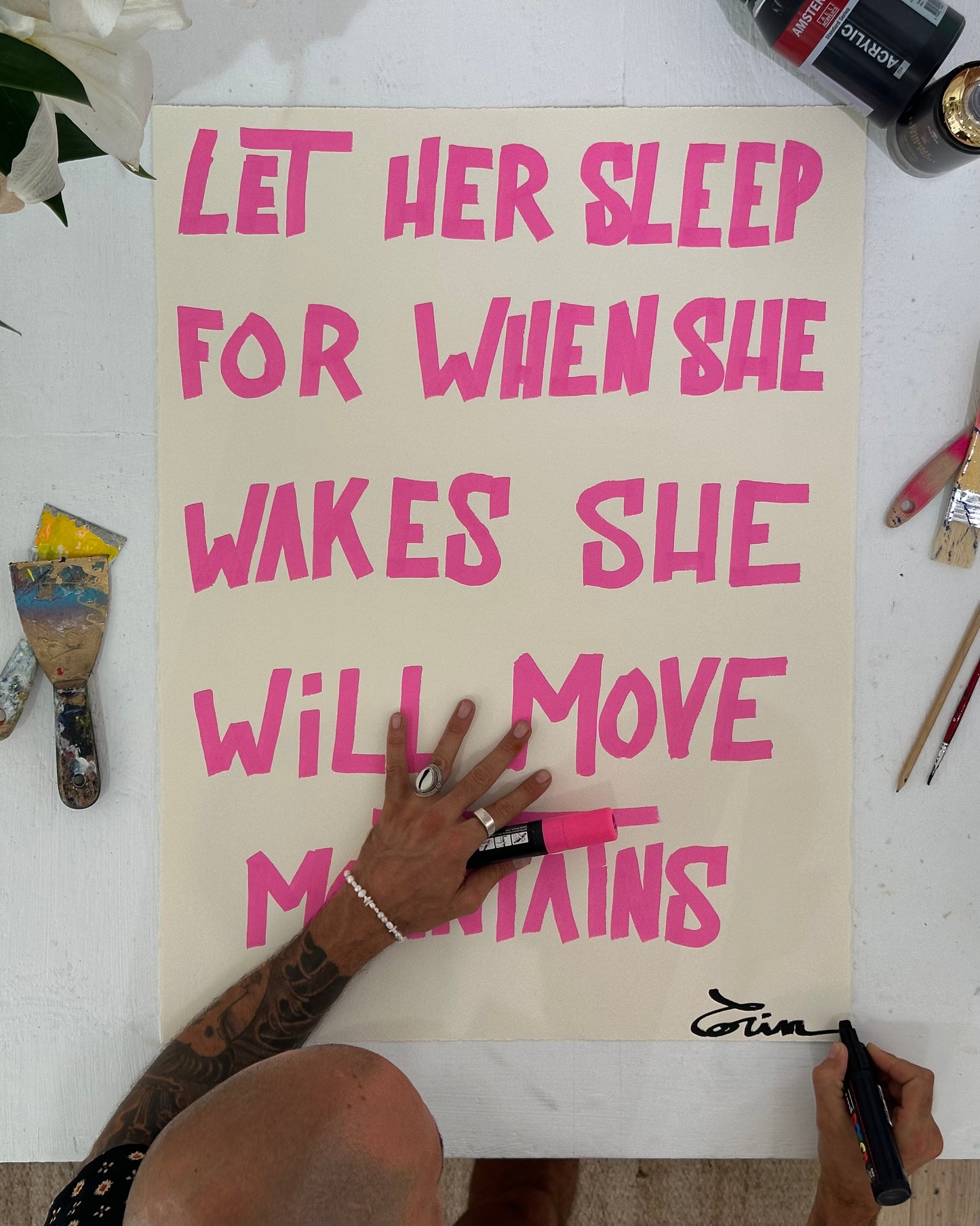 LET HER SLEEP FOR WHEN SHE WAKES...